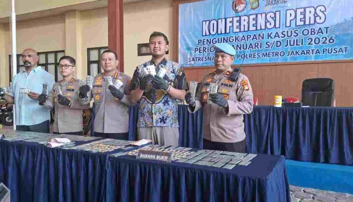 Polres Jakarta Pusat Berantas Penyalahgunaan Obat Keras Ilegal : Tangkap 92 Pengedar Dan 118.494 Butir Diamankan