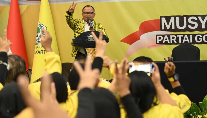 Sekretaris Golkar DPD I Provinsi DKI Jakarta,Juga Wakil Ketua DPRD DKI Jakarta.Bapak Basri Baco Menutup Acara Musda Degan Penuh Semangat,Mari KIta Menangkan Suara GOLKAR DKI Jakarta 2025- 2030